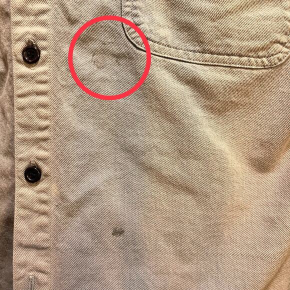 Vintage 80's Levi Union Steel Workers Button Down Sleeveless Shirt Large - Picture 8 of 10